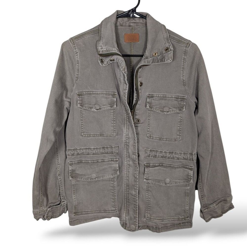 Judy Blue Utility‎ Jacket M Won't Lose My Way Green Gorpcore Streetwear